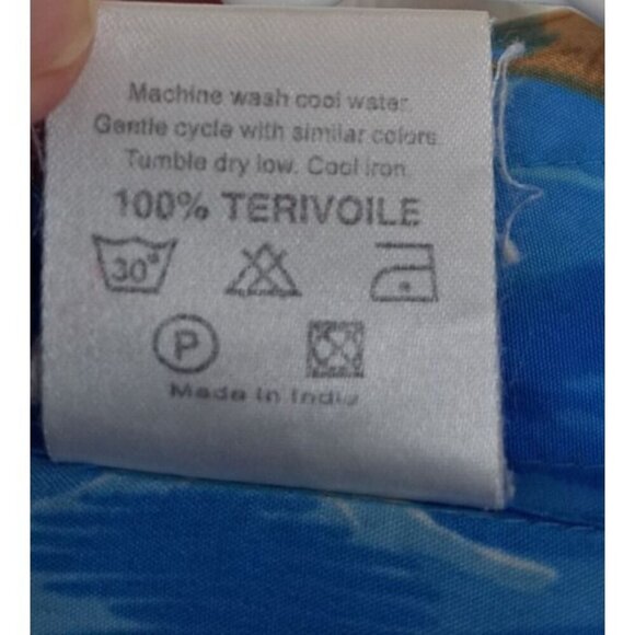 RIMA Men's 3XL Multicolor blue Tropical Dolphin Floral Hawaiian Aloha S/S Shirt - Picture 6 of 6